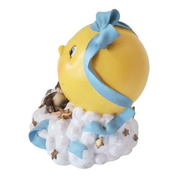 Moon & Stars Child Bank Blue Ribbon Fitz and Floyd Charming Tails Sleeping Mouse - Picture 6 of 12